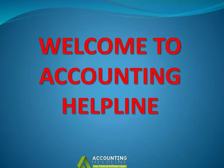 welcome to accounting helpline