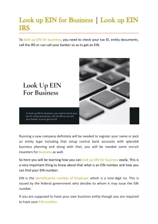 look up ein for business look up ein for business
