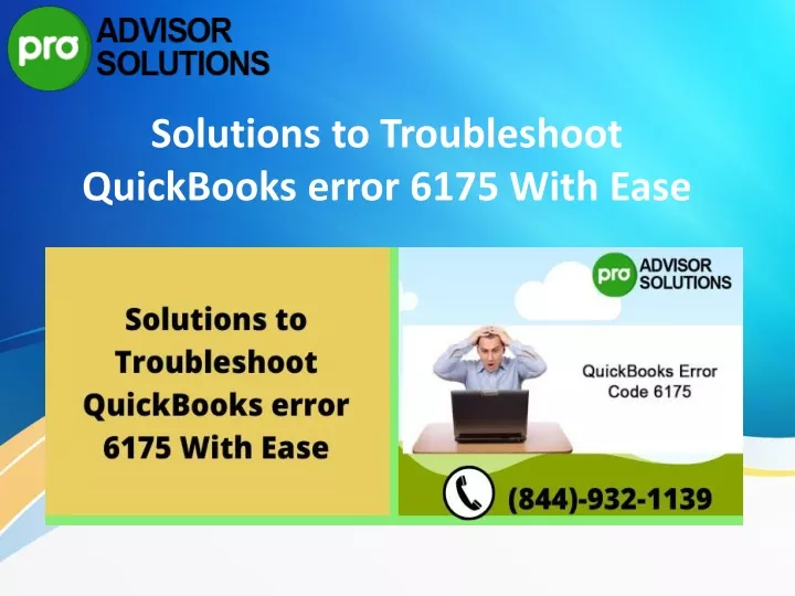 solutions to troubleshoot quickbooks error 6175 with ease