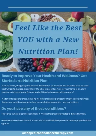 Feel Like the Best YOU with a New Nutrition Plan!