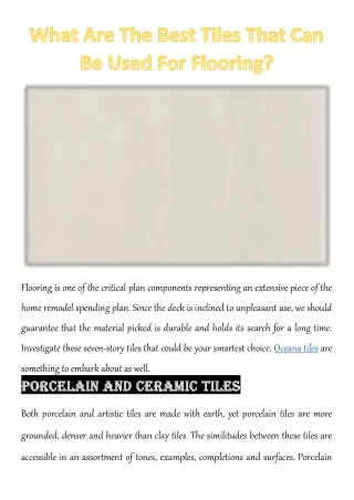 flooring is one of the critical plan components