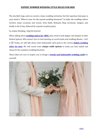 EFFORTLESS SUMMER WEDDING ATTIRES FOR MEN