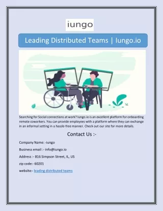 Leading Distributed Teams | Iungo.io