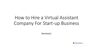 how to hire a virtual assistant company for start up business