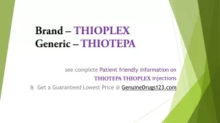 brand thioplex generic thiotepa