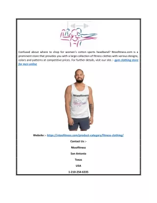 Gym Clothing Store for Men Online | Ntoofitness.com