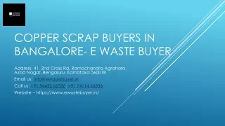 Copper wire scrap buyers in Bangalore