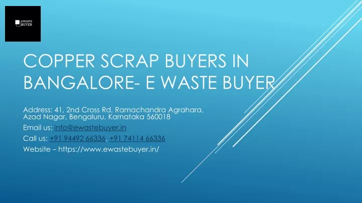 copper scrap buyers in bangalore e waste buyer