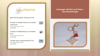 anhanger mit herz und strass taschenanhanger