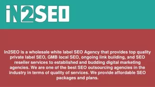 in2seo is a wholesale white label seo agency that
