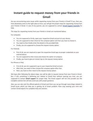 Instant guide to request money from your friends in Gmail