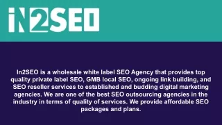in2seo is a wholesale white label seo agency that