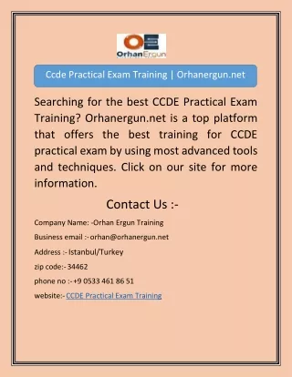 ccde practical exam training orhanergun net