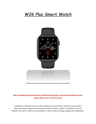 w26 plus smart watch