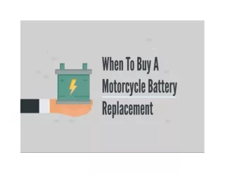 When To Buy A Motorcycle Battery Replacement
