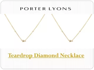 Teardrop Diamond Necklace