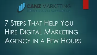 7 Steps That Help You Hire Digital Marketing agency
