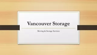 Vancouver Storage ppt