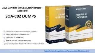 Updated SOA-C02 Exam Dumps PDF - Amazon Real Exam Questions Answers