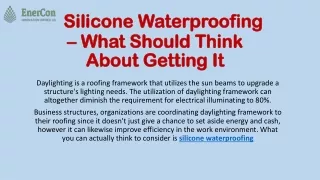 Silicone Roof Waterproofing