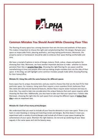 common mistakes you should avoid while choosing