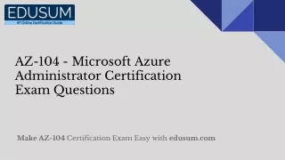 az 104 microsoft azure administrator