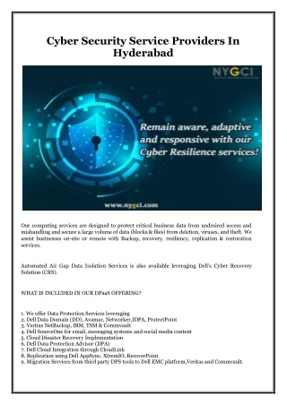 cyber security service providers in hyderabad