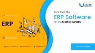 Benefits of The ERP Software For the Leather Industry