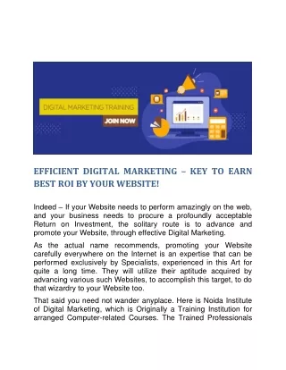 Noida Institute Of Digital Marketing