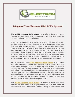 safeguard your business with cctv system