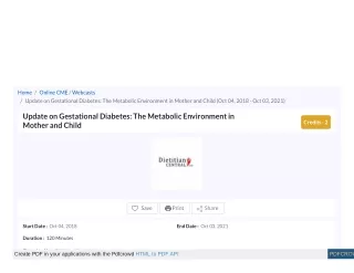 home online cme webcasts update on gestational