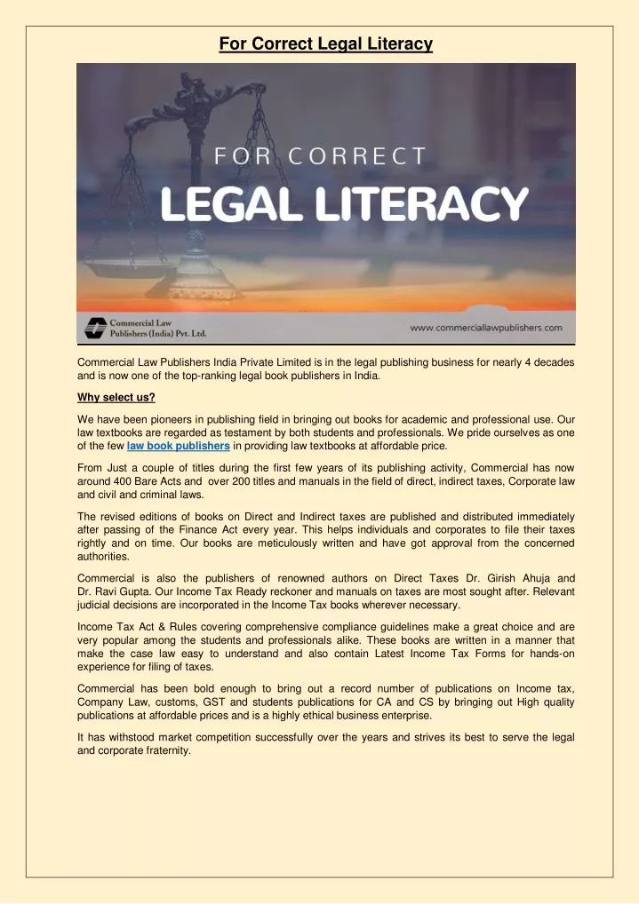 essay on legal literacy