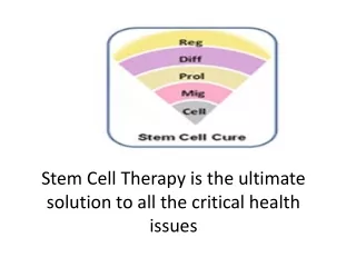 Stem Cell Therapy is the ultimate solution to all the critical health issues