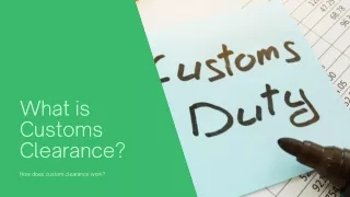 what is customs clearance
