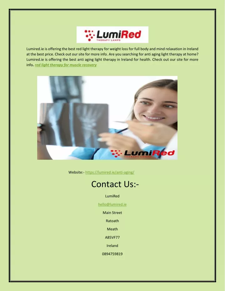 lumired ie is offering the best red light therapy