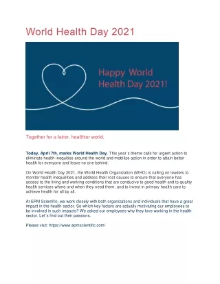 world health day 2021