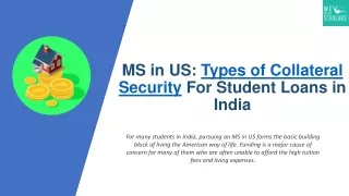 Types of collateral-MS in US