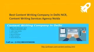 Best Content Writing Company in Delhi NCR, Content Writing Services Agency Noida
