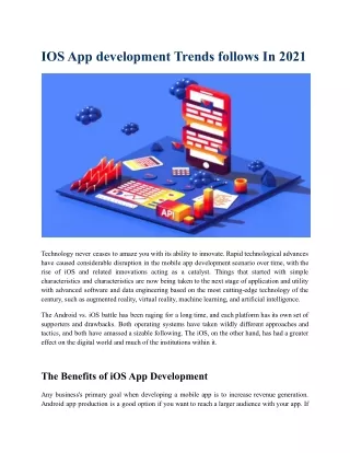 ios app development trends follows in 2021