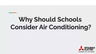 why should schools consider air conditioning