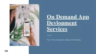 on demand app devlopment services