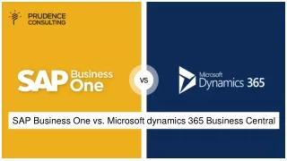 SAP Business One vs. Microsoft dynamics 365 Business Central