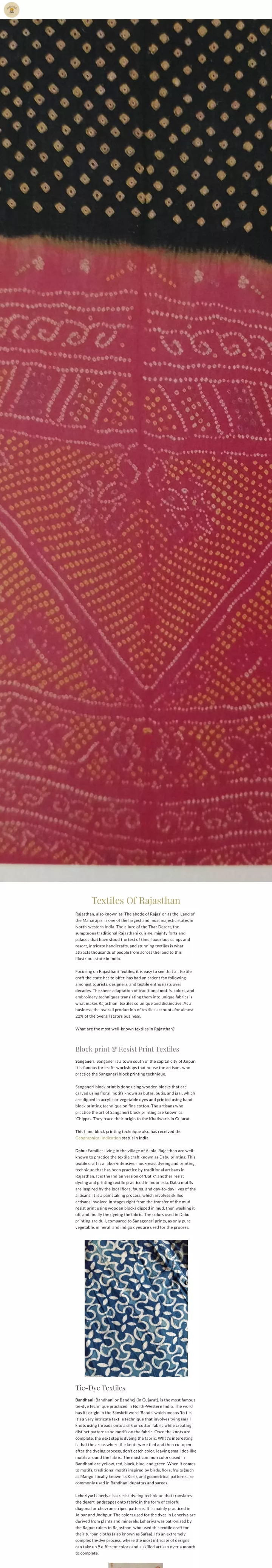 textiles of rajasthan