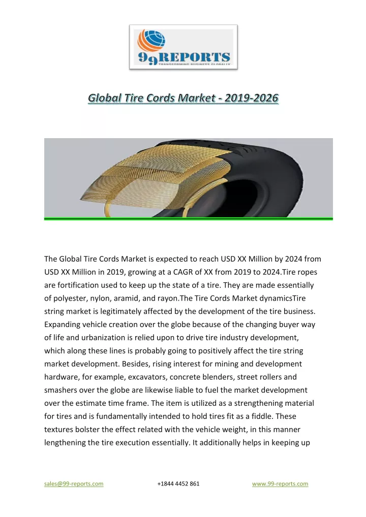 the global tire cords market is expected to reach