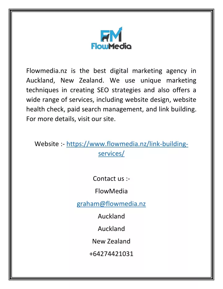flowmedia nz is the best digital marketing agency