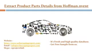 extract product parts details from hoffman nvent