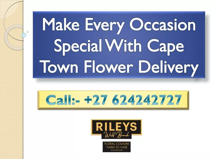 make every occasion special with cape town flower delivery