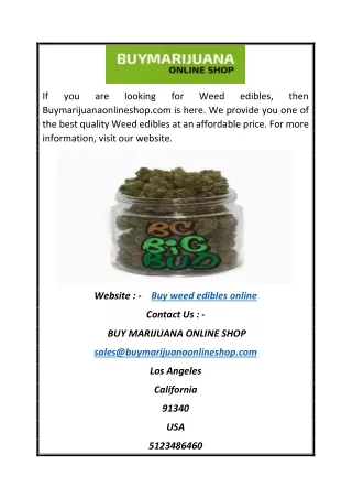 Buy weed edibles online