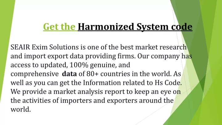 get the harmonized system code