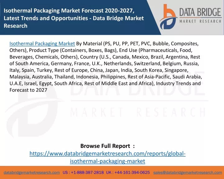 isothermal packaging market forecast 2020 2027
